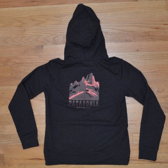 Patagonia Full-Zip Sweatshirt Womens L Cotton Blend Dark Gray Built To Endure - Picture 1 of 7